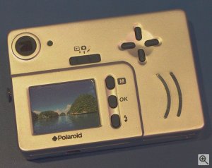 Polaroid's iON 230 digital camera. Copyright (c) 2003, Michael R. Tomkins. Click for a bigger picture!
