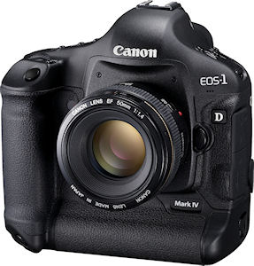 Canon's EOS-1D Mark IV digital SLR. Photo provided by Canon Inc. Click for a bigger picture!