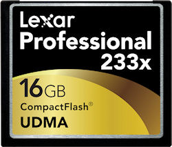 Lexar's 16GB 233x UDMA CompactFlash card. Rendering provided by Lexar Media Inc. Click for a bigger picture!