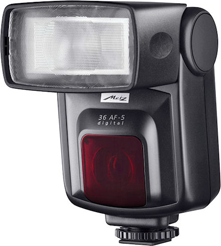 Metz's 36 AF-5 Digital flash strobe. Photo provided by Metz-Werke GmbH & Co KG. Click for a bigger picture!