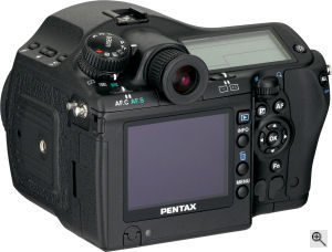 Pentax's 645 Digital. Courtesy of Pentax, with modifications by Michael R. Tomkins. Click for a bigger picture!