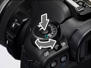 Canon EOS 7D locking mode dial. Rendering provided by Canon Inc. Click for a bigger picture!