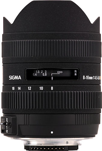 The SIGMA 8-16mm F4.5-5.6 DC HSM lens. Photo provided by Sigma Corp. Click for a bigger picture!