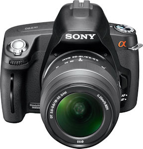 Sony's Alpha DSLR-A290 digital camera. Photo provided by Sony Electronics Inc. Click for a bigger picture!