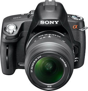 Sony's Alpha DSLR-A390 digital camera. Photo provided by Sony Electronics Inc. Click for a bigger picture!