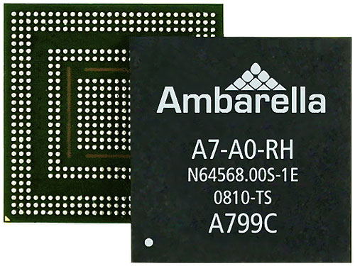 Ambarella's A7 HD SOC. Photo provided by Ambarella.