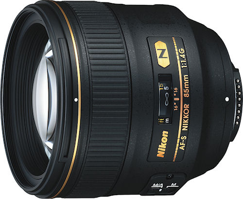 Nikon's AF-S NIKKOR 85mm f/1.4G ED lens. Photo provided by Nikon Inc. Click for a bigger picture!