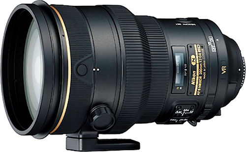 Nikon's AF-S NIKKOR 200mm f/2G ED VR II lens. Photo provided by Nikon Inc. Click for a bigger picture!