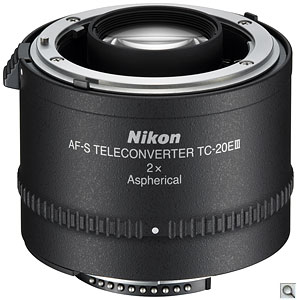 Nikon's AF-S TC20E III 2x Teleconverter. Photo provided by Nikon Inc. Click for a bigger picture!