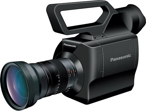 The AG-AF100 AVCCAM HD camcorder features a Micro Four Thirds lens mount. Photo provided by Panasonic Solutions Co. Click for a bigger picture!