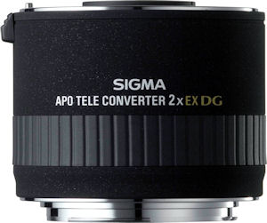Sigma's APO Tele Converter 2x EX DG for Sony. Courtesy of Sigma, with modifications by Michael R. Tomkins. Click for a bigger picture!