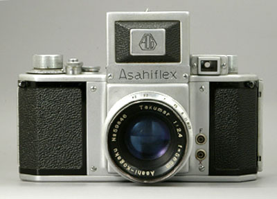 The Asahiflex II, debuting in 1954, was the world's first camera with an instant return mirror system. Photo provided by Pentax Imaging Co.