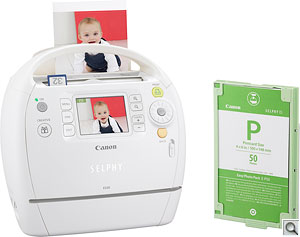 Canon Selphy ES30 printer. Courtesy of Canon, with modifications by Zig Weidelich. Click for a bigger picture!