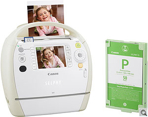 Canon Selphy ES3 printer. Courtesy of Canon, with modifications by Zig Weidelich. Click for a bigger picture!