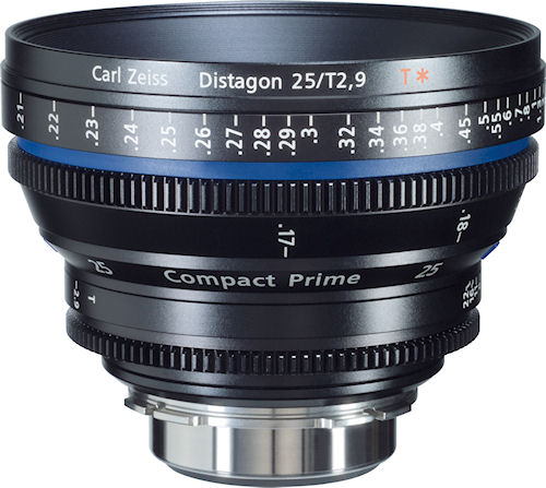 Compact Prime CP.2 25mm lens. Photo provided by Carl Zeiss AG. Click for a bigger picture!