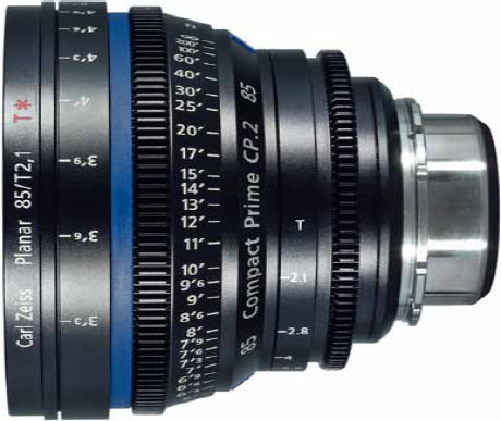 Compact Prime CP.2 85mm lens. Photo provided by Carl Zeiss AG.