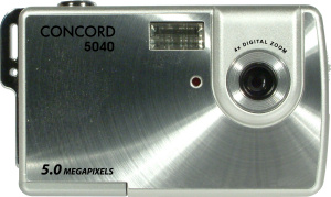 Concord's 5040 digital camera. Courtesy of Concord, with modifications by Michael R. Tomkins. Click for a bigger picture!