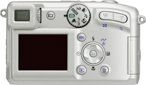 Nikon's Coolpix 4800 digital camera. Courtesy of Nikon, with modifications by Michael R. Tomkins. Click for a bigger picture!
