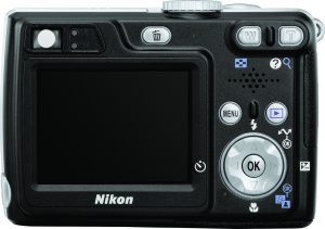 Nikon's Coolpix 7900 digital camera. Courtesy of Nikon, with modifications by Michael R. Tomkins. Click for a bigger picture!