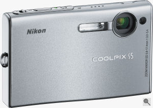 Nikon's Coolpix S5 digital camera. Courtesy of Nikon, with modifications by Michael R. Tomkins. Click for a bigger picture!