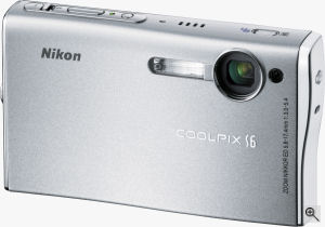 Nikon's Coolpix S6 digital camera. Courtesy of Nikon, with modifications by Michael R. Tomkins. Click for a bigger picture!