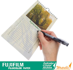 Fujifilm's Crystal Archive Writable photo paper. Courtesy of Fujifilm, with modifications by Michael R. Tomkins.Click for a bigger picture!