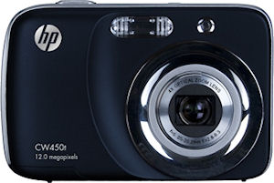 Hewlett Packard's CW450t digital camera. Photo provided by Hewlett Packard Development Company L.P. Click for a bigger picture!