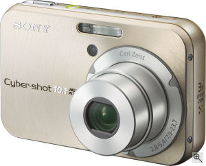 Sony's Cyber-shot DSC-N2 digital camera. Courtesy of Sony, with modifications by Michael R. Tomkins. Click for a bigger picture!