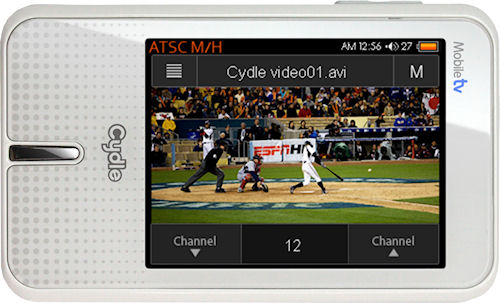 Cydle in landscape orientation, displaying a television feed. Rendering provided by Cydle. Click for a bigger picture!