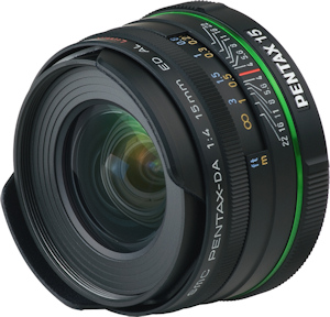 smc Pentax DA 15mm F4 ED AL Limited lens. Photo provided by Pentax Imaging Co. Click for a bigger picture!