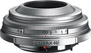The smc PENTAX-DA 40mm F2.8 Limited Silver. Photo provided by Pentax Imaging Co. Click here for a bigger picture!