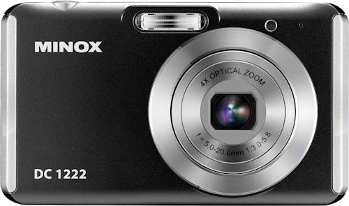 Front view of the Minox DC 1222 digital camera. Photo provided by Minox GmbH. Click for a bigger picture!