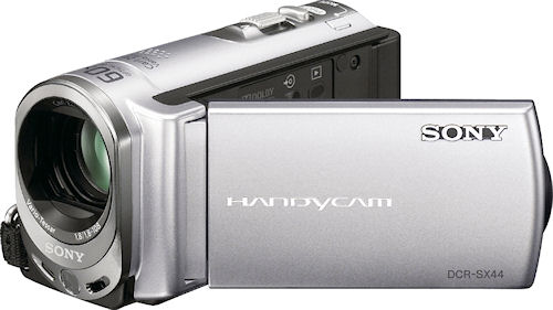 Sony's DCR-SX44 digital camcorder. Photo provided by Sony Electronics Inc. Click for a bigger picture!