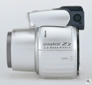Konica Minolta's DiMAGE Z2 digital camera. Courtesy of Konica Minolta, with modifications by Michael R. Tomkins. Click for a bigger picture!