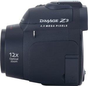 Konica Minolta's DiMAGE Z3 digital camera. Courtesy of Konica Minolta, with modifications by Michael R. Tomkins. Click for a bigger picture!