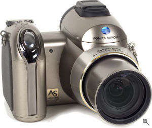 Konica Minolta's DiMAGE Z6 digital camera. Courtesy of Konica Minolta, with modifications by Michael R. Tomkins. Click for a bigger picture!