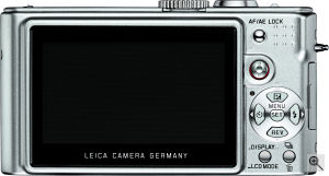 Leica's D-LUX 3 digital camera. Courtesy of Leica, with modifications by Michael R. Tomkins. Click for a bigger picture!
