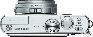 Leica's D-LUX 3 digital camera. Courtesy of Leica, with modifications by Michael R. Tomkins. Click for a bigger picture!