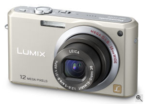 Panasonic's Lumix DMC-FX100 digital camera. Courtesy  of Panasonic, with modifications by Michael R. Tomkins. Click for a bigger picture!