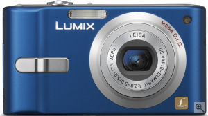 Panasonic's Lumix DMC-FX10 digital camera. Courtesy of Panasonic, with modifications by Michael R. Tomkins.