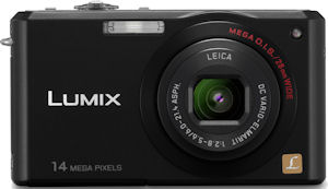 Panasonic's Lumix DMC-FX150 digital camera. Courtesy of Panasonic, with modifications by Michael R. Tomkins. Click for a bigger picture!