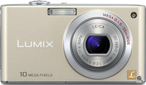Panasonic's Lumix DMC-FX35 digital camera. Courtesy of Panasonic, with modifications by Michael R. Tomkins. Click for a bigger picture!