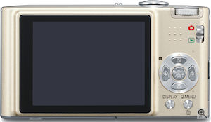 Panasonic's Lumix DMC-FX35 digital camera. Courtesy of Panasonic, with modifications by Michael R. Tomkins. Click for a bigger picture!