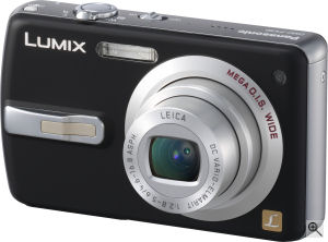 Panasonic's Lumix DMC-FX50 digital camera. Courtesy of Panasonic, with modifications by Michael R. Tomkins. Click for a bigger picture!
