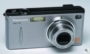 Panasonic's Lumix DMC-FX5 digital camera. Courtesy of Matsushita Electric Industrial Co. Ltd.