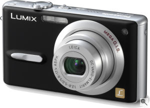 Panasonic's Lumix DMC-FX9 digital camera. Courtesy of Panasonic, with modifications by Michael R. Tomkins. Click for a bigger picture!