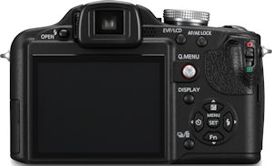 Panasonic's Lumix DMC-FZ28 digital camera. Courtesy of Panasonic, with modifications by Michael R. Tomkins. Click for a bigger picture!