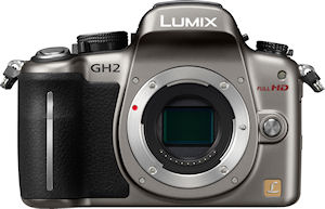 Panasonic's Lumix DMC-GH2 digital camera. Photo provided by Panasonic Consumer Electronics Co. Click for a bigger picture!
