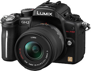 Panasonic's Lumix DMC-GH2 digital camera. Photo provided by Panasonic Consumer Electronics Co. Click for a bigger picture!