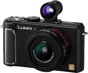 Panasonic's Lumix DMC-LX3 digital camera. Courtesy of Panasonic, with modifications by Michael R. Tomkins. Click for a bigger picture!